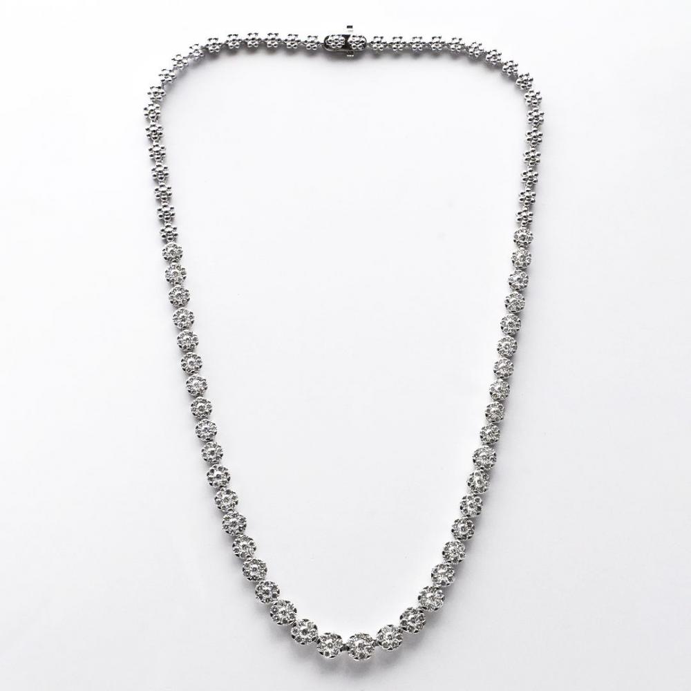 Coronet diamond necklace in white gold