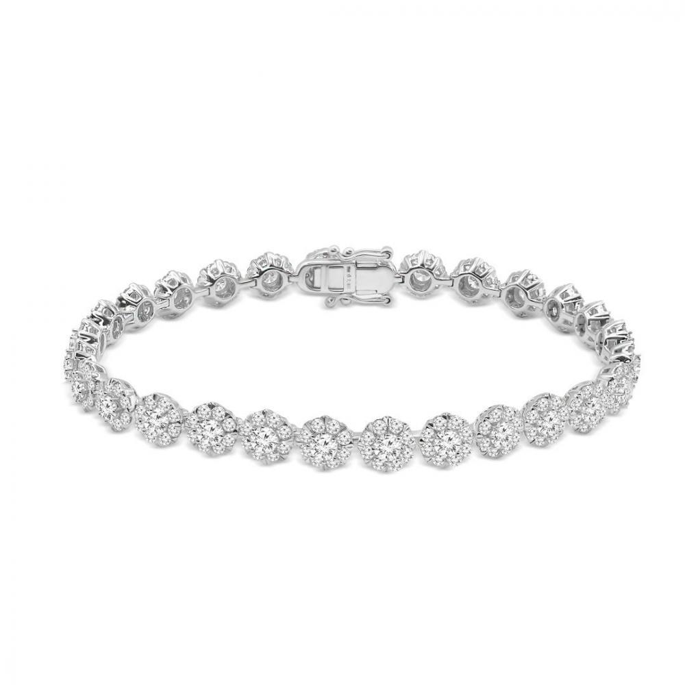 Diamond tennis bracelet in white gold