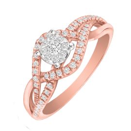 Diamond Ring in White Rose Gold_179791