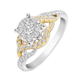 Diamond Ring in White Yellow Gold_179792