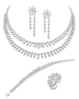 Diamond Bridal Necklace Set_IG-M18152_IG-M18153_IG-M18154_IG-M18155