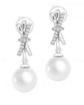 Diamond and Pearl Earrings_B59526