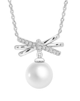 Diamond and Pearl Necklace_B59175
