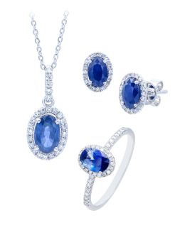 Diamond and Sapphire Pendant Set_C11652_C11439_O09184
