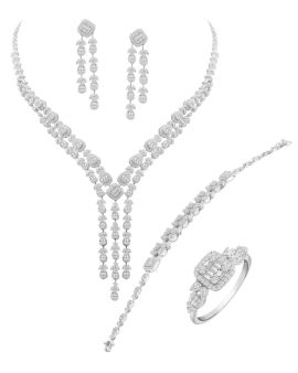 Diamond Bridal Necklace Set_IG-M18104_IG-M18105_IG-M18106_IG-M18107