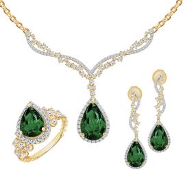 Diamond and Emerald Necklace Set_C15500_C15344_C15151