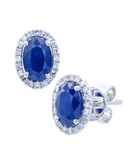 Diamond and Sapphire Earrings_O09184