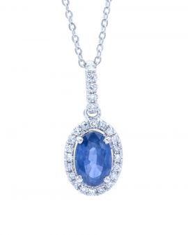 Diamond and Sapphire Pendant_C11652