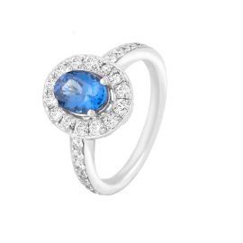 Tanzanite Diamond Ring in White Gold_158967