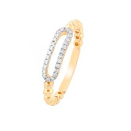 Micro pave diamond ring in yellow gold - Image 1