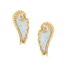 Angel Wings 18K Yellow Gold Earring