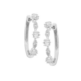Diamond Earrings in White Gold_C15174