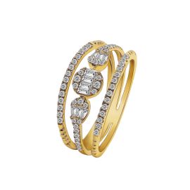 Illusion Diamond Ring in 18k Gold_SH-45623