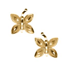 Tiny Butterfly 18K Yellow Gold Earring