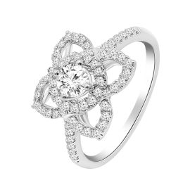 Wild Flower Diamond Engagement ring in 18K Gold - Image 1