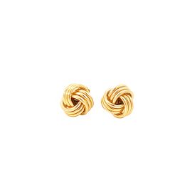 Swirl stud earring in 18k yellow gold - image 1