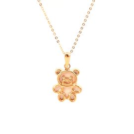 18k gold teddy bear pendant - Image 1