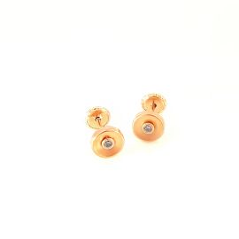 Baby button 18k yellow gold earring - image 1