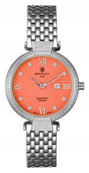 The Astral Forever Collection Diamond Watch With 84 Sapphire Pieces and Orange Dial