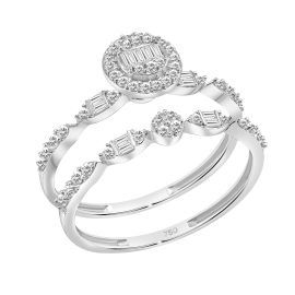 Promise forever twin bands in 18k white gold