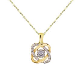 Diamond Pendant With Chain in 18k Gold_VT52284