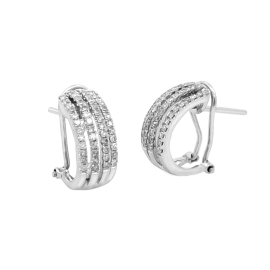 Diamond Earrings in White Gold_69621