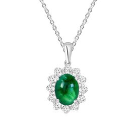 Emerald and Diamond Pendant M02092