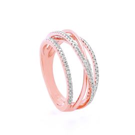 Micro Pave Diamond Ring in Rose Gold_69675