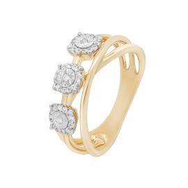Diamond Ring in White Yellow Gold_69766