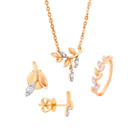 Diamond Necklace Set in Yellow Gold_C27499_C26816_C26743