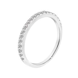 Diamond eternity ring in white gold with grain set design - image 1