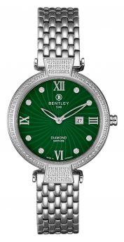 The Astral Forever Collection Diamond Watch With 84 Sapphire Pieces and Green Dial