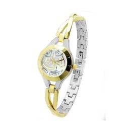 Dubai Time Stainless Steel Bangle style bracelet with Calligraphy MOP Dial _TW-140373WGSG