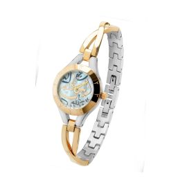 Dubai Time Stainless Steel Bangle style bracelet with Calligraphy MOP Dial _TW-140373WRSR