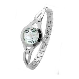 Dubai Time Stainless Steel Bangle style bracelet with Calligraphy MOP Dial _TW-140373WSS