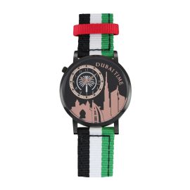 Dubai Time -National Day Model with Flag colour Strap Unisex Watch_TW-DT140309FBRN