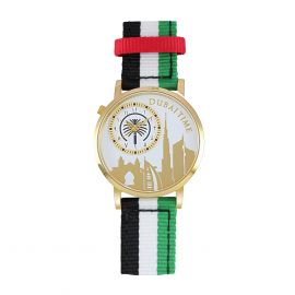 Dubai Time -National Day Model with Flag colour Strap Unisex Watch_TW-DT140309FWYN