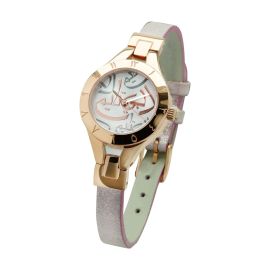 Dubai Time Stainless Steel Leather Strap with Calligraphy MOP Dial _TW-DT140373PKRLP