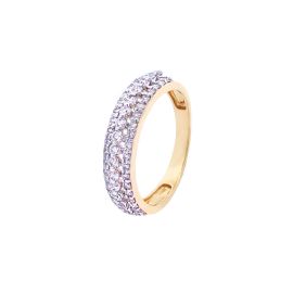 Micro Pave Diamond Band in Yellow Gold_VT15004