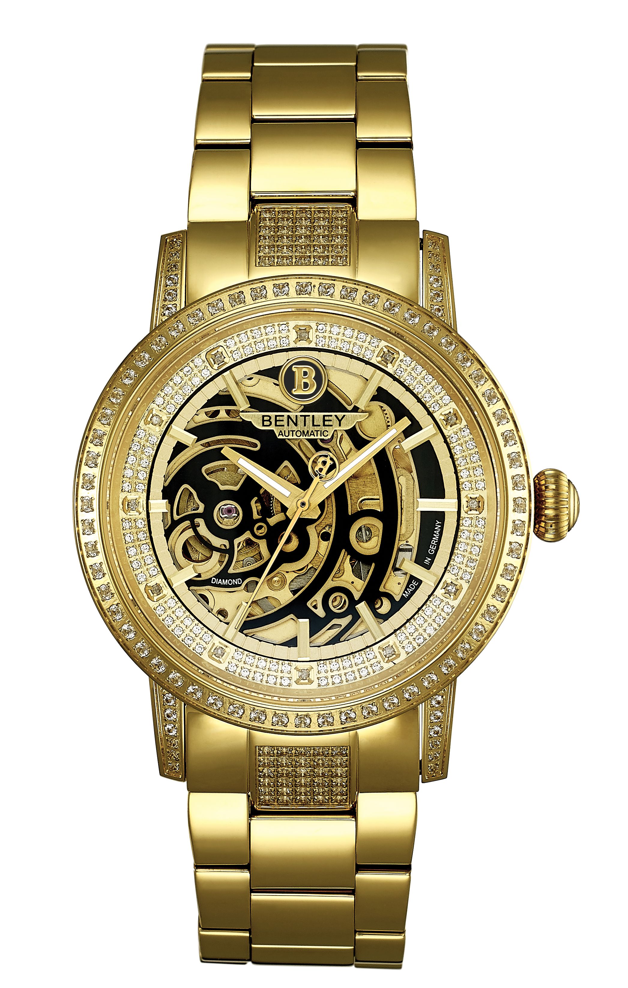 Buy Gold Tone Bentley Heritage Icons Diamond Watch for Men