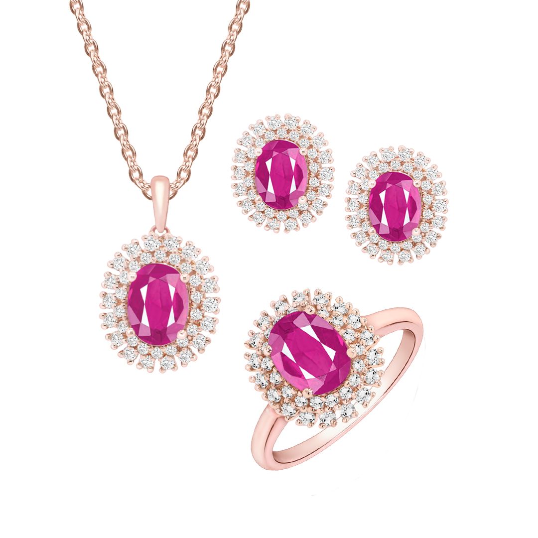 Diamond ruby set online