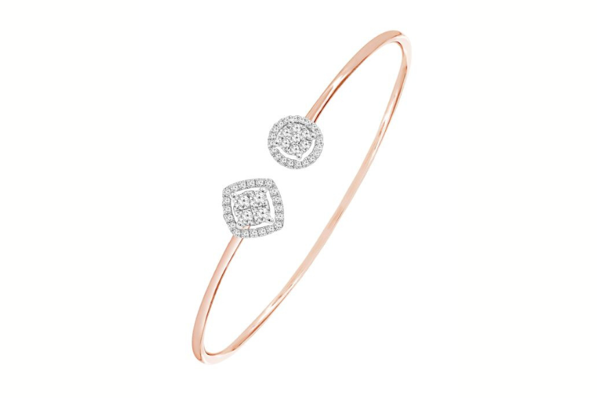 diamond baguette bangle