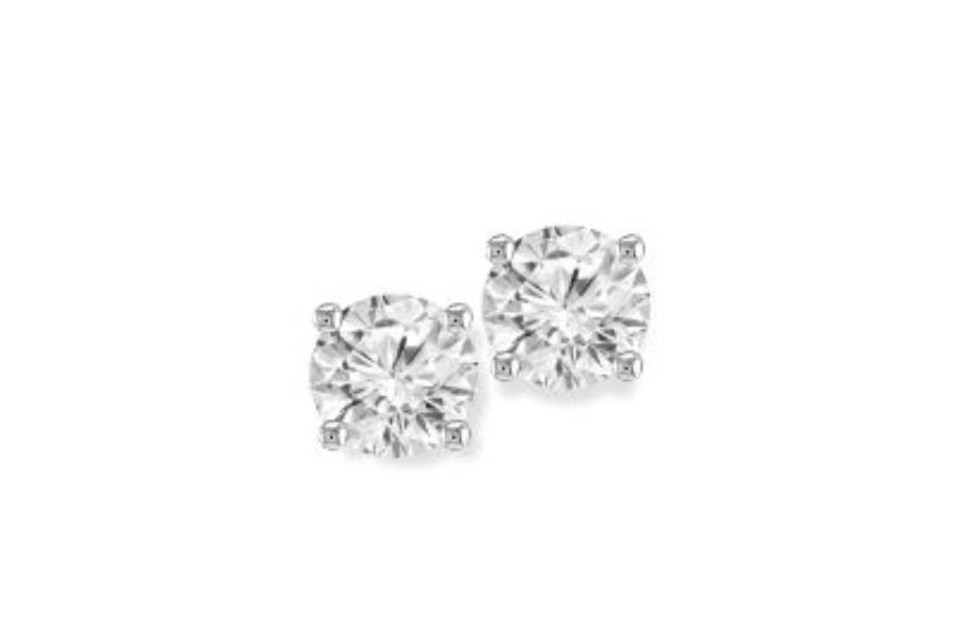 4 prong setting diamond earrings